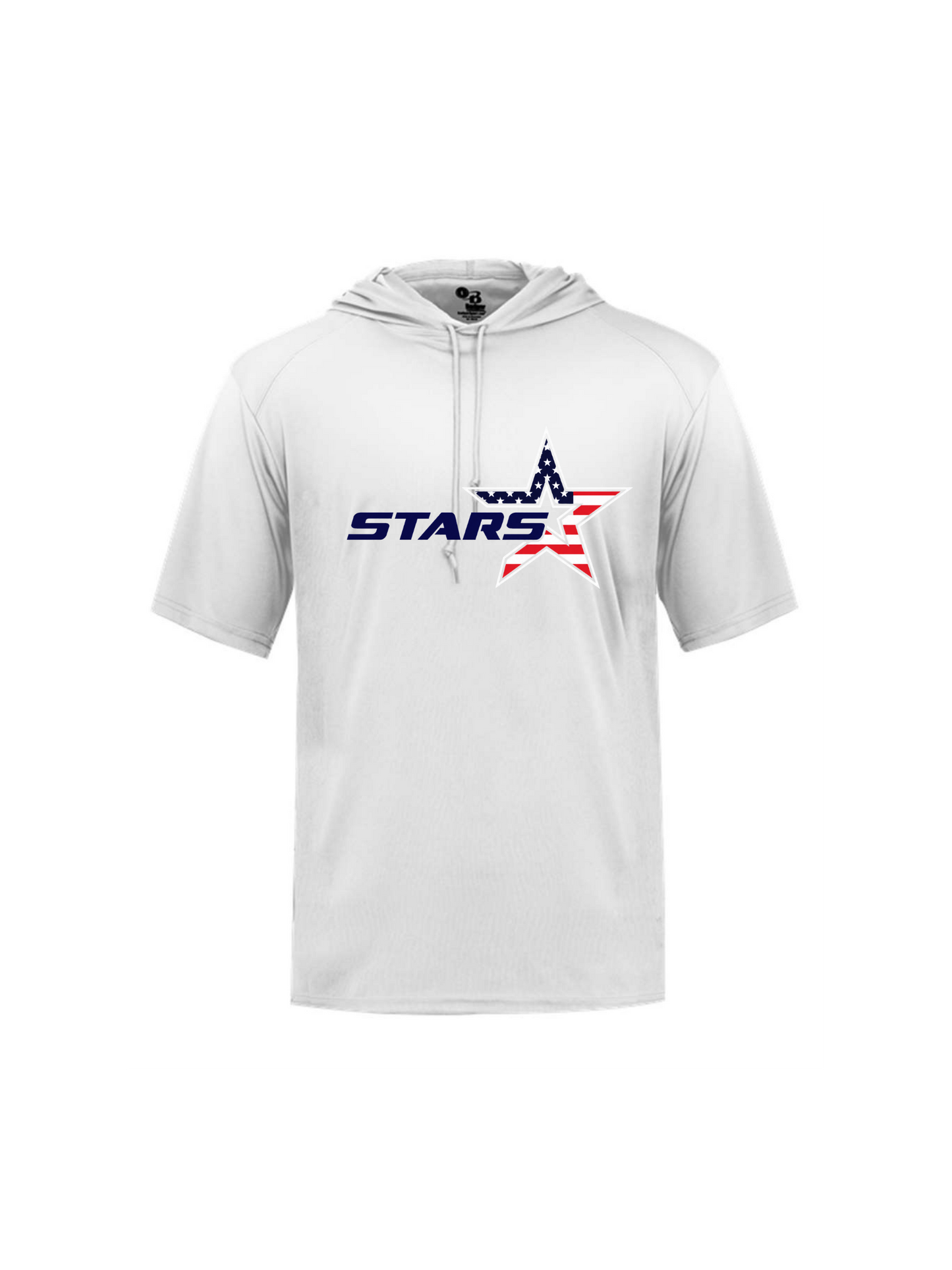 Stars White/American Flag Hooded TShirt