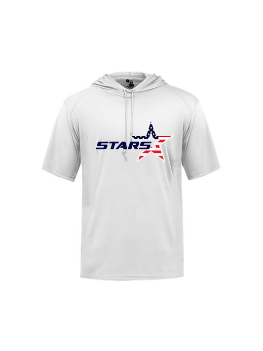 Stars White/American Flag Hooded TShirt