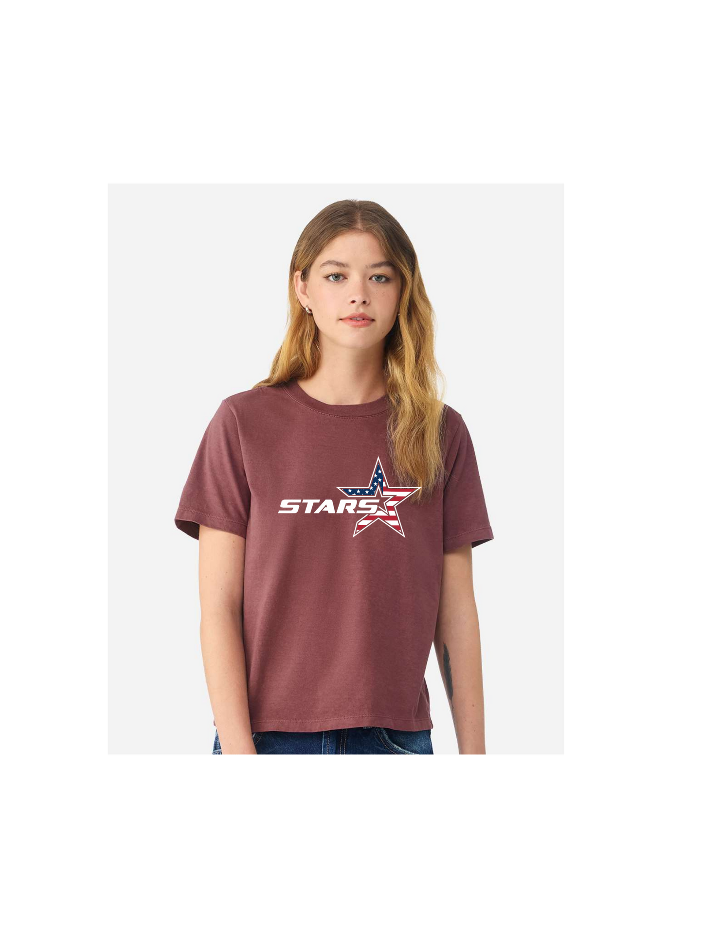 Stars Washed TShirt American Flag